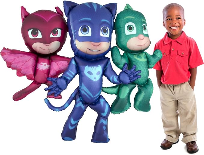 57'' Anagram PJ Masks Air-Walkers Birthday Party Decoration Supply Mylar Foil Helium Balloon - Pack of 1
