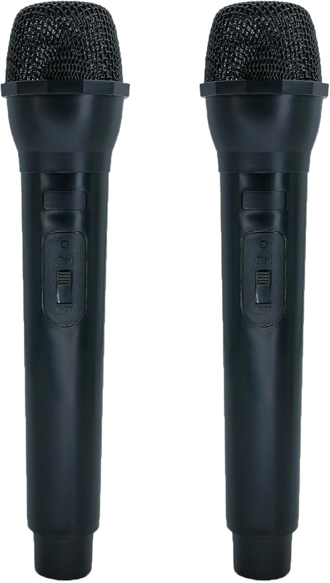 2 Pcs Microphone Pretend,Simulation Microphone, Toy Microphone Costume Prop for Role Playing,Singing and Dancing.