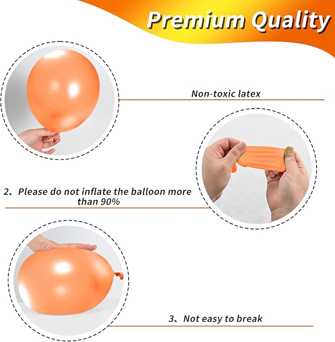 Construction Balloons, 12 inch Black Orange Yellow Balloons,Excavator Helmet Warning Printed Latex Balloons for Construction Party Birthday Truck Theme Baby Shower Boys Party Supplies