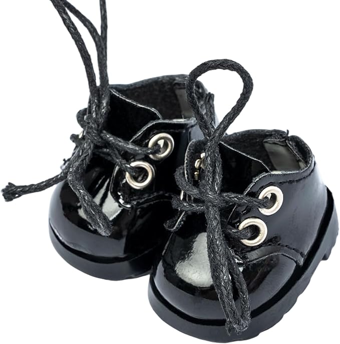 15-17cm Doll Shoes for 15-17cm Doll Boots, 6.7 inch Doll Shoes Accessories Easter Gifts (Black)