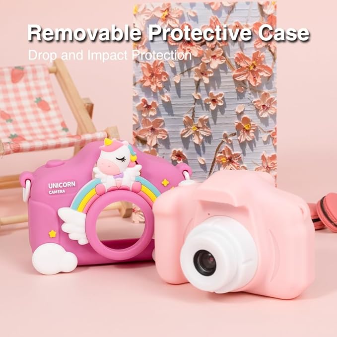 Kids Unicorn Digital Camera for 3-8 Years Girls Christmas Birthday Gifts