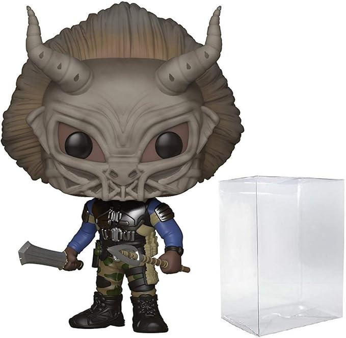 Funko Pop! Marvel: Black Panther - Masked Erik Killmonger Limited Edition Chase Variant Vinyl Figure (Includes Compatible Pop Box Protector Case)
