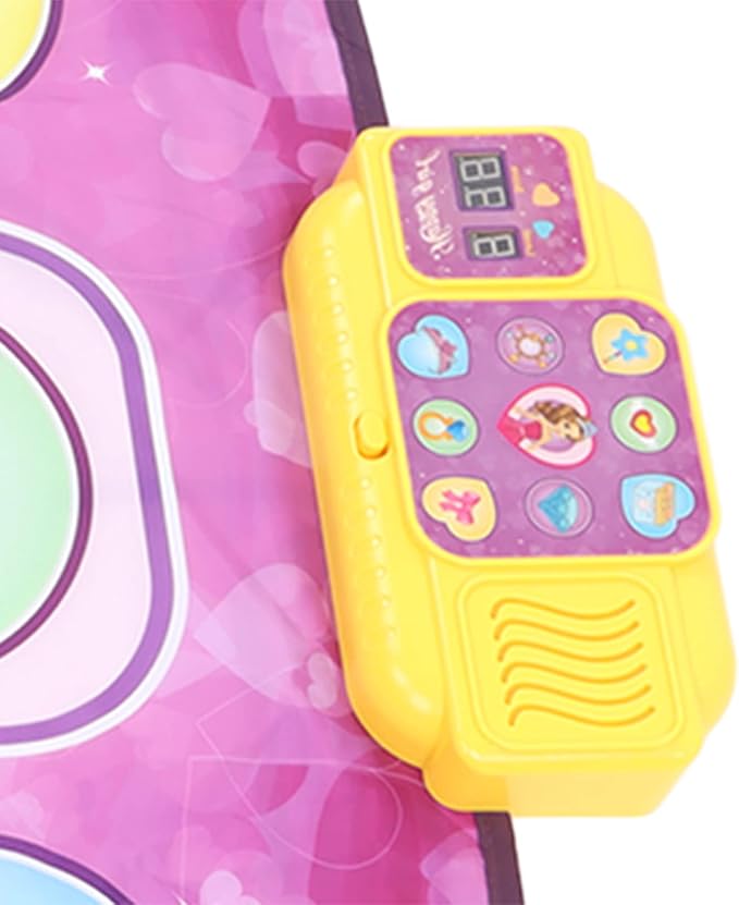 Pilipane Kids Music Dance Mat Foldable Electronic Dancing Pad with Lights and Sound Improve Hand Foot Coordination for Children Indoor Outdoor Play Plastic Polyester Material