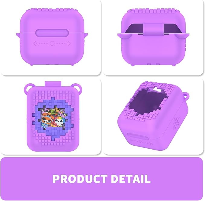 Soft Silicone Case for Bitzee Interactive Toy Digital Pet, Shockproof and Protective Carrying Case for Bitzee Interactive Electronic Pets with Lanyard (Light Purple)