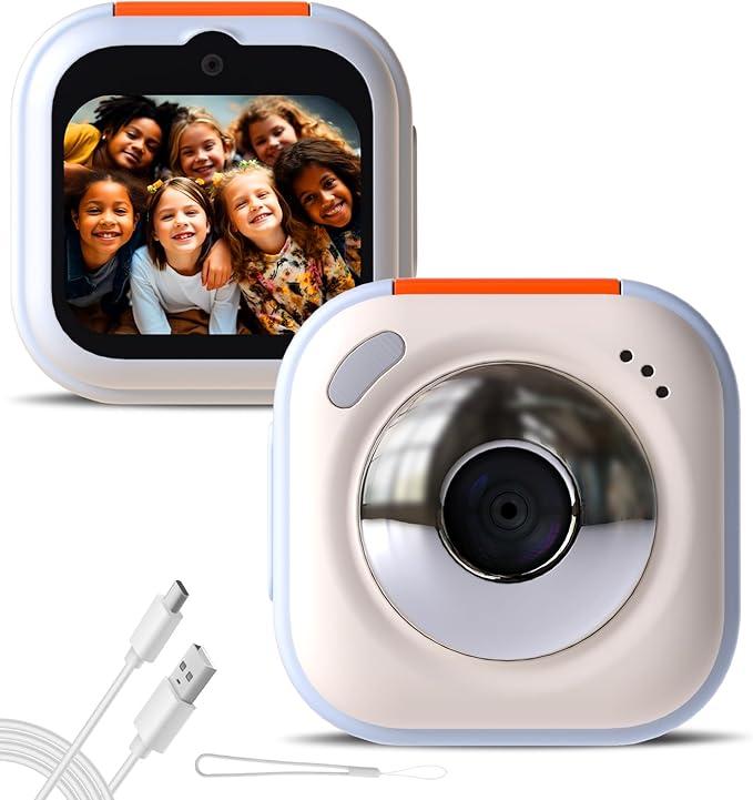 Upgrade Kids Selfie Camera, Christmas Birthday Gifts for Boys Age 3-9, HD Digital Video Cameras for Toddler, Portable Toy for 3 4 5 6 7 8 Year Old Boy Blue