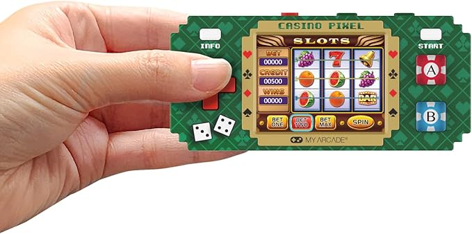 My Arcade Casino Pixel: Casino Video Game, Casino Games, Portable Keychain Arcade, Poker, Slot Machine