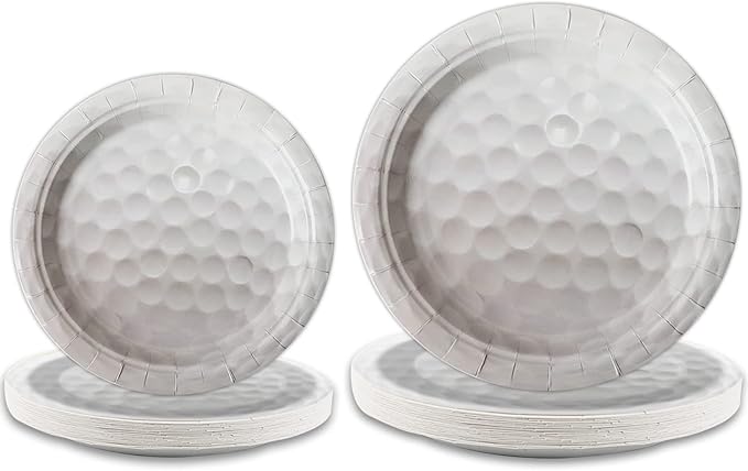 gisgfim 48 Pcs Golf Birthday Plates Supplies Paper Golf Party Decorations Sports Theme Dessert Dinner Plates Disposable Golf Party Favors Decoration for Boy birthday party Baby Shower