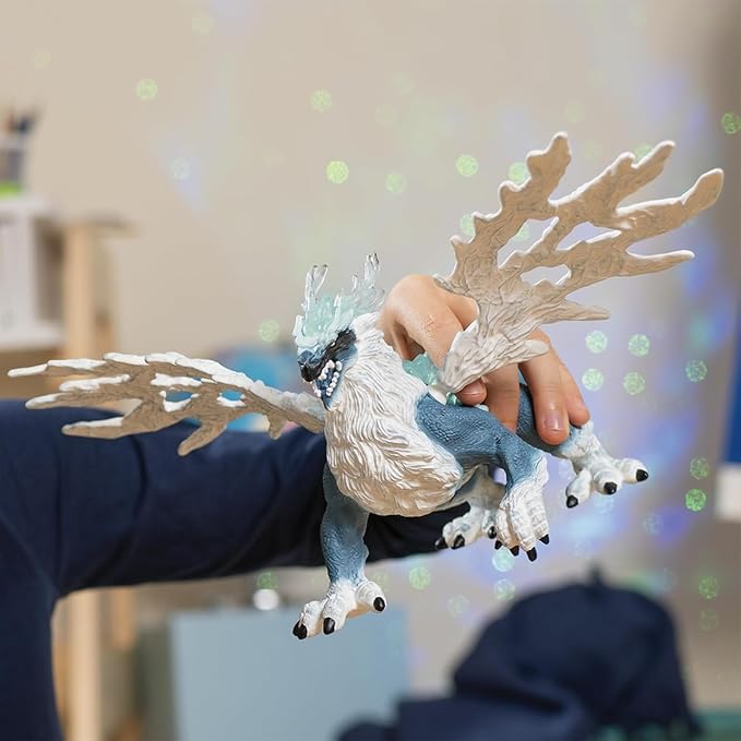 Schleich Eldrador Creatures - 8" Ice Dragon Toy - Movable Wing Action Figure for Boys and Girls - Mythical Creature Figures - Fantasy Beast Figurine - Monster Dragon Toys - Kids Ages 7+ | 70790