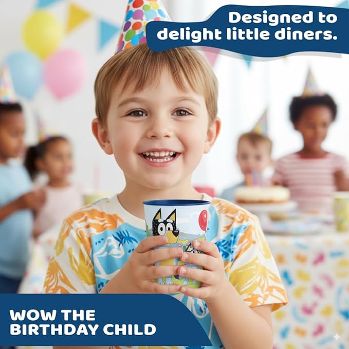 Unique Bluey 12 Pack 16 oz Plastic Reusable Favor Cups – Birthday Party Supplies, Goodie Bag Favors, Kids’ Drinkware & Take-Home Gifts
