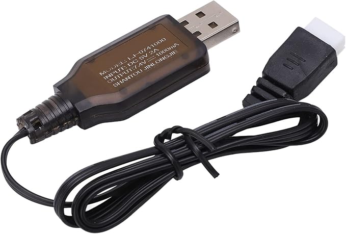 Fydun RC Car Battery Charger, 1 16 7 4V 1000mA Lipo USB Remote App Controlled Vehicle Parts Charging Cable for Control Smart IC Technology with Overload Defence