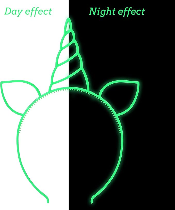 Glow in The Dark Party Supplies Cat Ear Crown Heads for Birthday Party Halloween Party