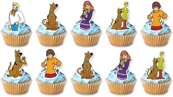 24pcs scoby Dogs Birthday Party Supplies, Cake Toppers for Boys & Girls