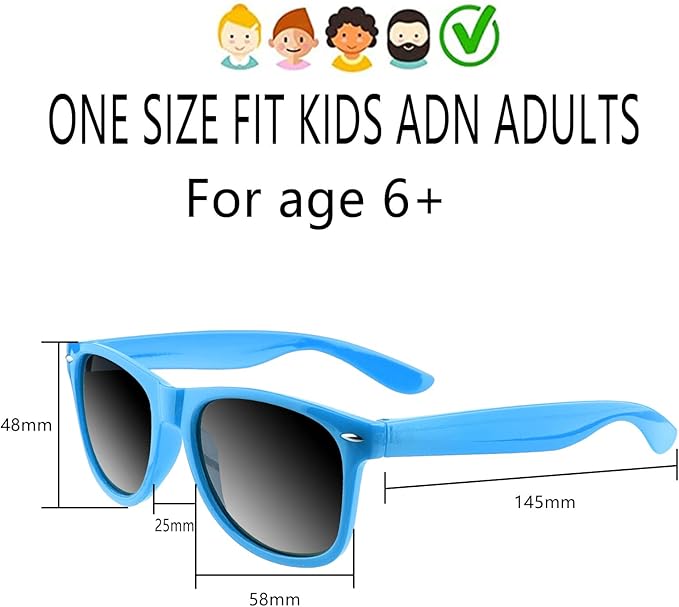 TUPARKA 12 Pack Sunglasses Party Favors Bulk Party Sunglasses Goody Bag Fillers for Birthday Party Beach Pool Party, Blue