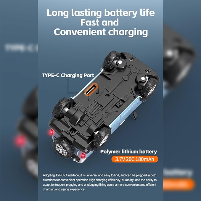 WL 1/64 FPV RC Car, Full Proportional Mini Remote Control Offroad Car with APP Auto-Pairing, WiFi Module Control, Camera - RC Gift for Vehicles Fan (RTR Version)