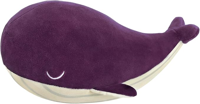 MUPI Whale Stuffed Animals Plush Pillow 4 Size Cute Soft Cotton Plushies Pillows Kawaii Blue Whale Toy Gifts for Kids Boys Girls Adults (Purple, 26 Inch)