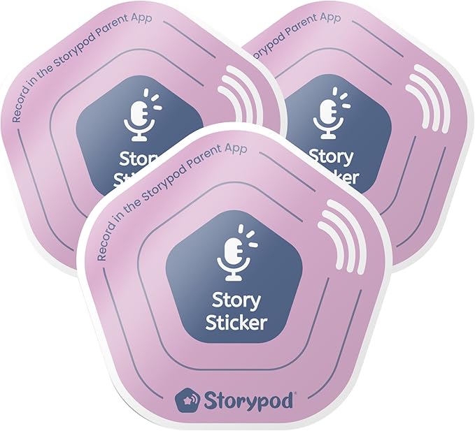Recordable Story Sticker 3-Pack for Storypod Interactive Audio Learning System for Toddlers & Preschoolers I I Educational Screen Free Toy I Podcast for Kids