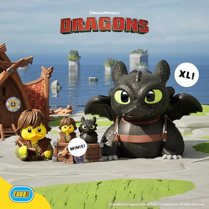 TUBBZ First Edition: How to Train Your Dragon - Hiccup Cosplaying Rubber Duck Vinyl Figure – Official Collectible for Fans of HTTYD