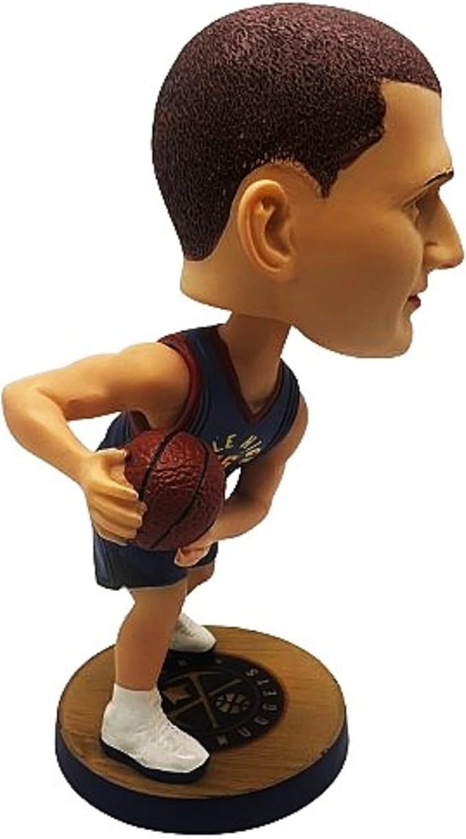 Nikola Jokic Bobblehead Basketball Action Figure - 5.3" Hand-Painted Resin Collectible Doll - Perfect Sports Fan Gift for Sons & Fathers - Unique Figurine for Basketball Lovers