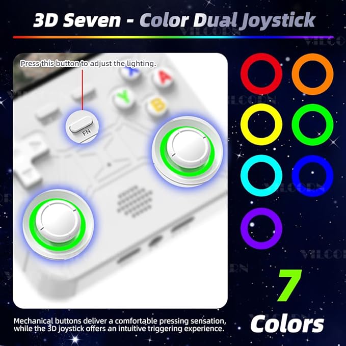 R36 Ultra Retro Handheld Game Console 4-inch Open-Source Linux System 128GB Portable Video Game Console with RGB Joystick Pocket Game Player Support WiFi Christmas & Birthday Gifts (White)