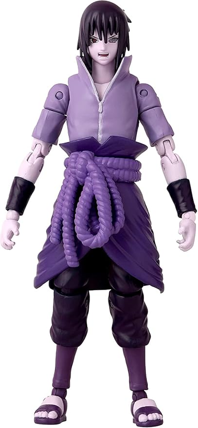 BANDAI Anime Heroes Action Figure Uchiha Sasuke Rinnegan/Mangekyo Sharingan | 17cm Sasuke Figure with Extra Hands and Accessories | Naruto Shippuden Anime Figure Action Figures for Boys and Girls