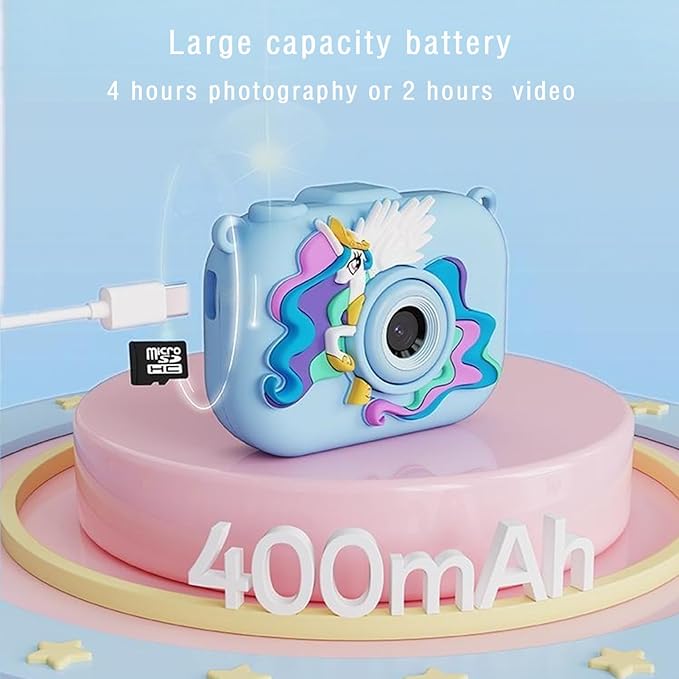My Little Pony Princess Series Children's Cameras，Digital Point & Shoot Cameras with Bracket, Christmas Birthday Gifts Girls Boys Age 3-12, Kid's Camera with SD Card，Princess Celestia
