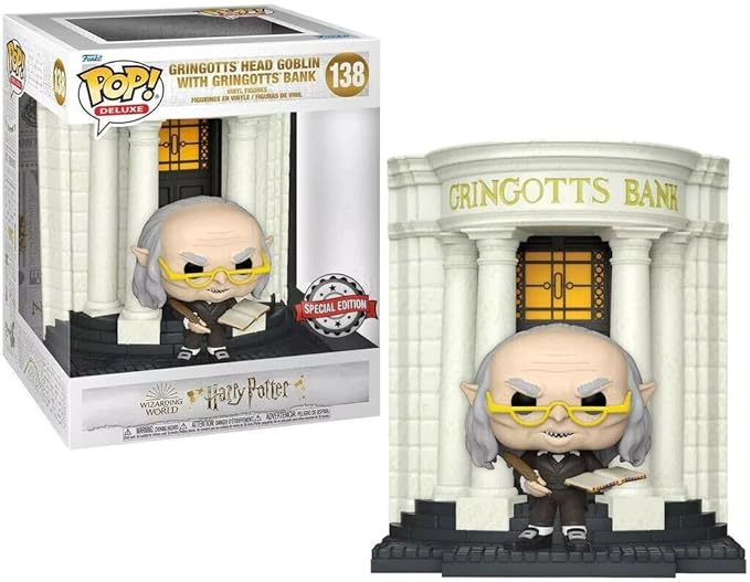 Funko Pop Harry Potter Diagon Alley #138 - Gringott's Bank Griphook - Funko Pop Exclusive Edition - Harry Potter Birthday Pop Figure 58126