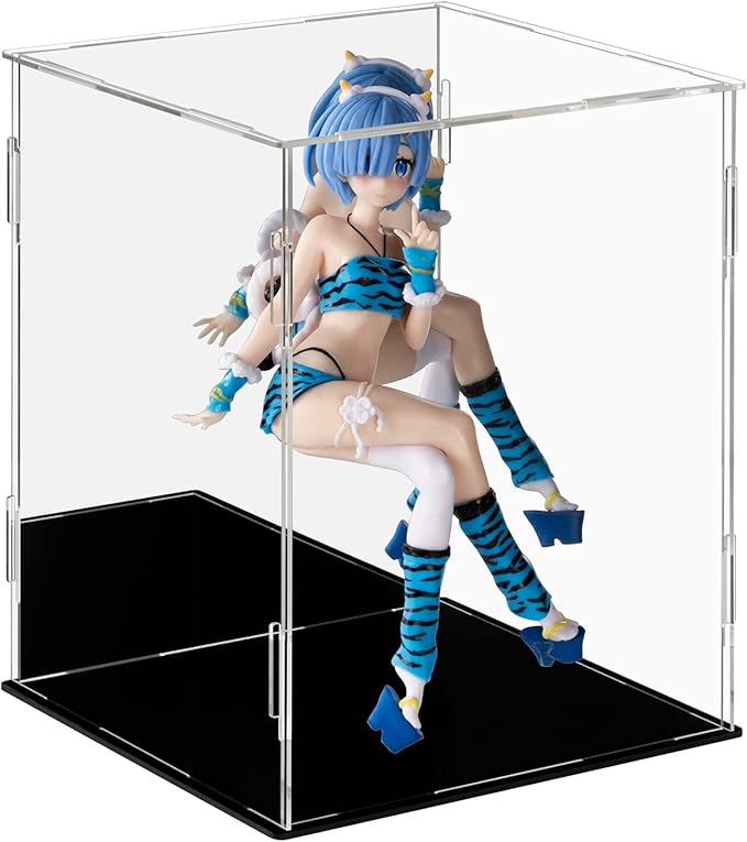 Display Case 7.8x7.8x9.8inch,20x20x25cm for Collectibles Assemble Clear Acrylic Box Alternative Glass Case for Display Action Figures Home Storage Organizing Toys
