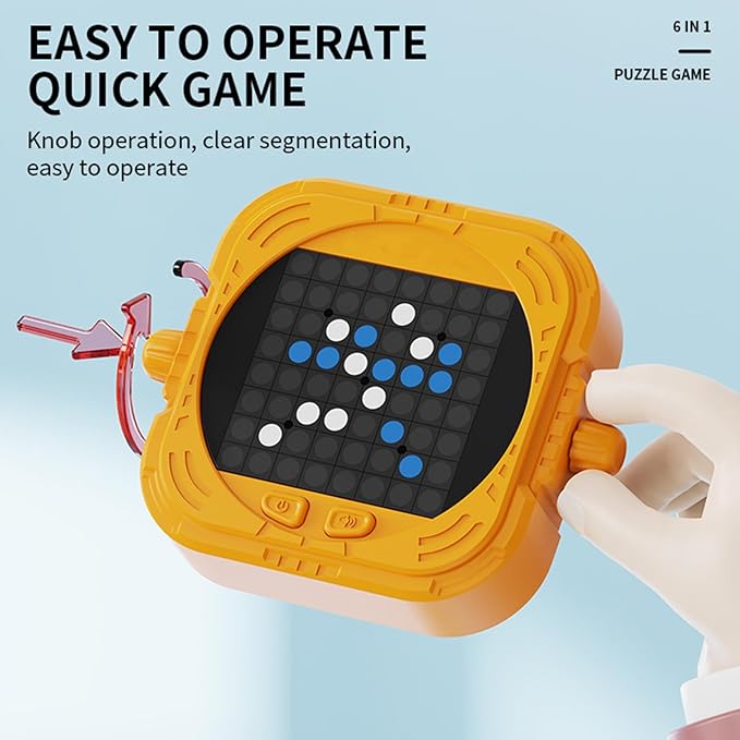 Electronic Board Game,AI Handheld Toy - Five in a Row Brain Teaser Board Game - for Kids Adults Road Trip Camping Party Travel