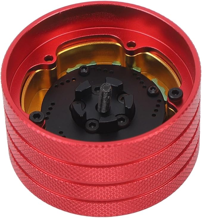 Acouto Lightweight Aluminum Alloy Remote Control Handwheel with Simulation Disc for NB4 RC Car - Enhance Performance & (D Type)
