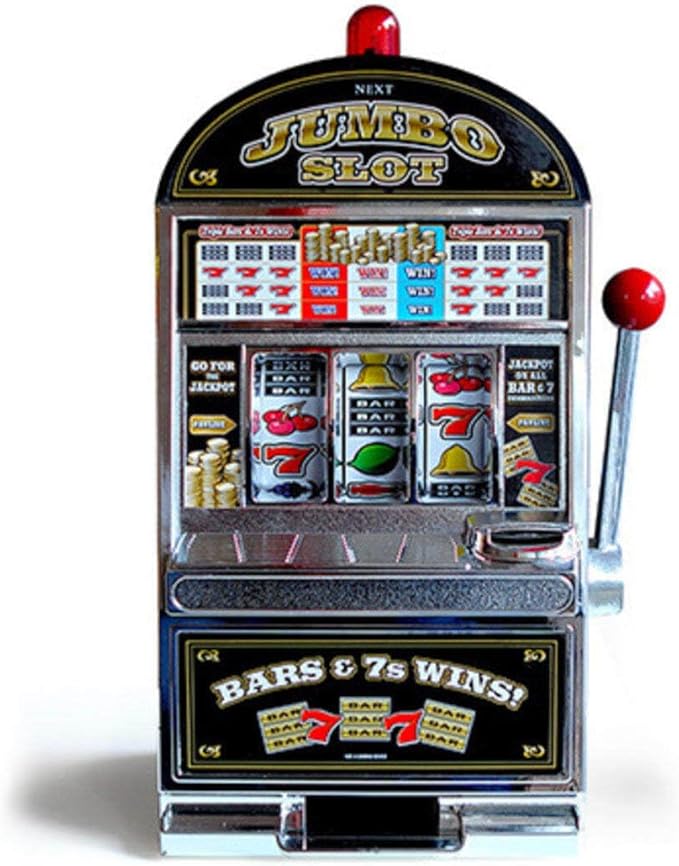 Mini Slot Machine, Nostalgia Retro Arcade Slot Machine Coin Bank Portable Handheld Game Machine Toy with Lights & Sounds, Rechargeable Machine Arcade for Adult