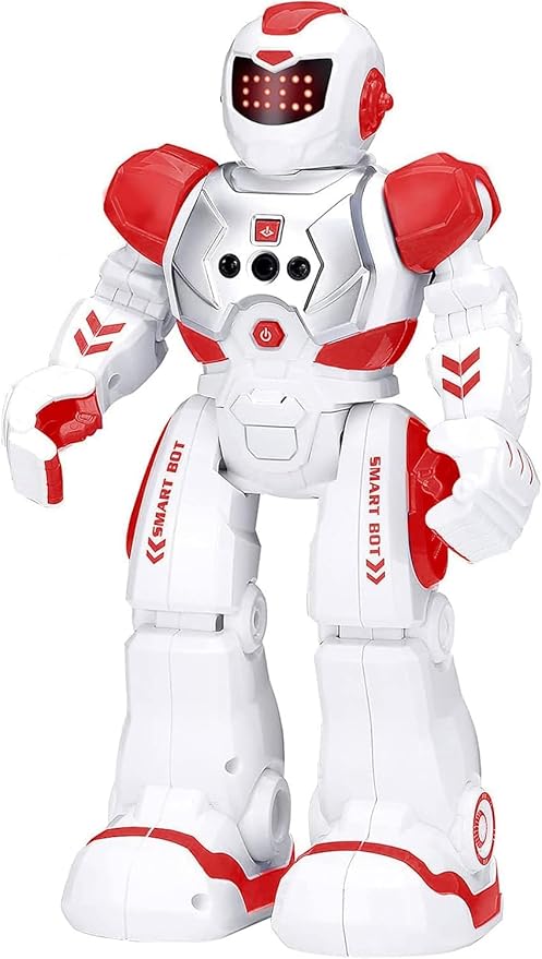 KingsDragon Robots Toy for Kids, RC Gesture Sensing Toy, Interactive Walking Singing Dancing Robot Birthday Presents for Boys Girls Age 6 7 8 9 Years Old,Red