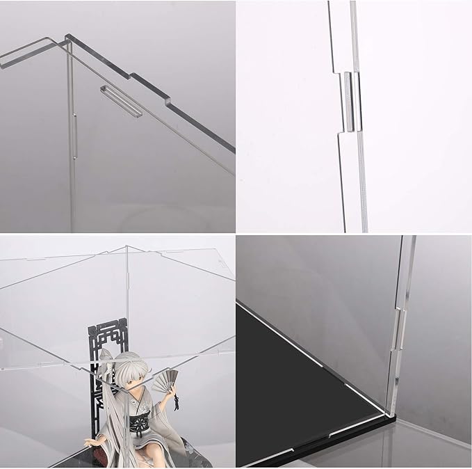 A+ DESIGN Clear Acrylic Display Case Assemble Collectibles Box Alternative Glass Case for Display Action Figures Home Storage & Organizing Toys (3x3x3 inch; 7.5x7.5x7.5 cm)