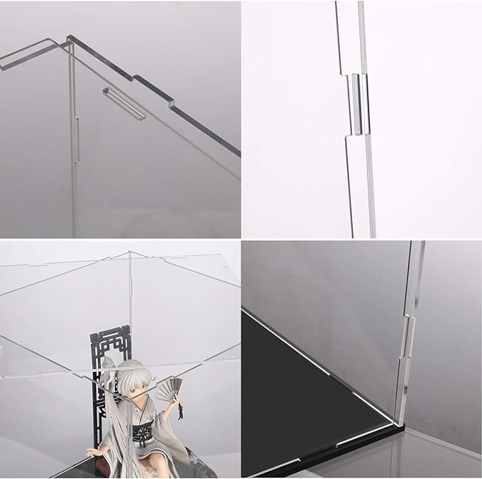 A+ DESIGN Clear Acrylic Display Case Assemble Collectibles Box Alternative Glass Case for Display Action Figures Home Storage & Organizing Toys (12x12x12 inch; 30x30x30 cm)