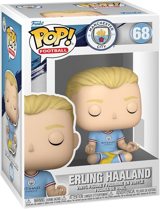Funko Pop! Football: Manchester City - Erling Haaland - Manchester City FC 2025 - Collectable Vinyl Figure - Gift Idea - Official Merchandise - Toys for Kids & Adults - Sports Fans