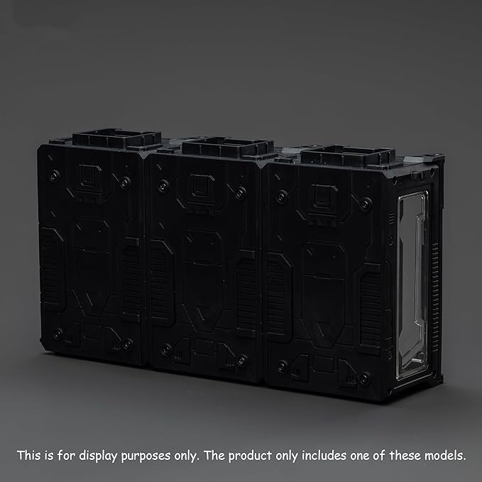 JOYTOY 5'' Display Box,Action Figures Display Case - Individual Soldier Hangar Display Case - Shadow Black C - Dustproof Collectibles Box Ages 15+