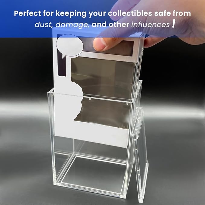 JDS Toy Store Hard-Shell Stackable Case (2 Pack) Compatible with Pops, Clear Acrylic Display with Magnetic Lid