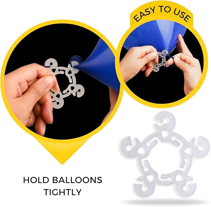 Miliocry 60 PCS Balloon Clips, Balloon Arch Clips, Balloon Connectors Clip Holders for Decor Balloon Arch Column Stand Garland Birthday Wedding Baby Shower Party Decorations