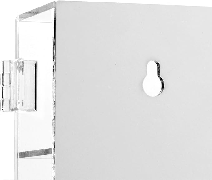 Ikee Design Mountable 25 Compartments Premium Acrylic Display Case Cabinet Stand with Mirrored Back, Clear Rock Display Shelves for Collectibles, Stones and Figures, 10.7 W x 2 D x 10.5 H in