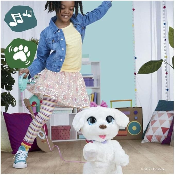 FurReal GoGo My Dancin' Pup, Electronic Pet Toy, Dancing Toy with 50+ Sounds and Reactions, Interactive Toys, Ages 4 and Up, White
