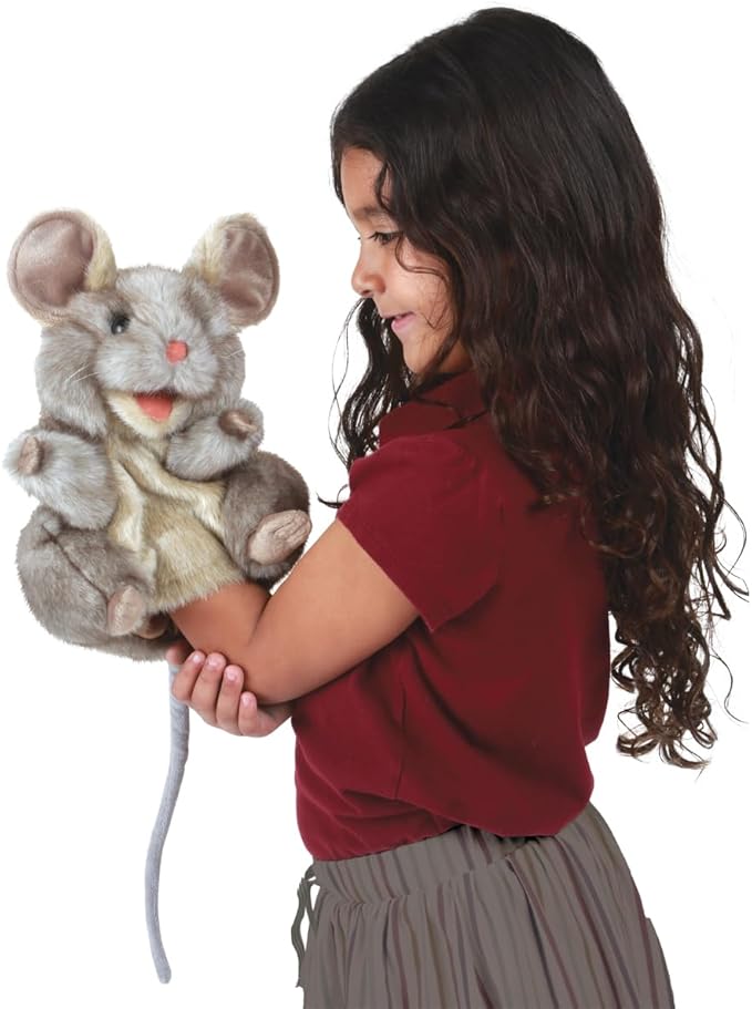 Folkmanis Gray Mouse Hand Puppet