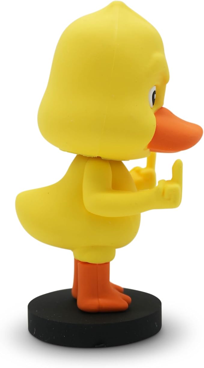 Mini Bobblehead – Middle Finger Duck, Funny Desk Toy, Novelty Collectible Gift