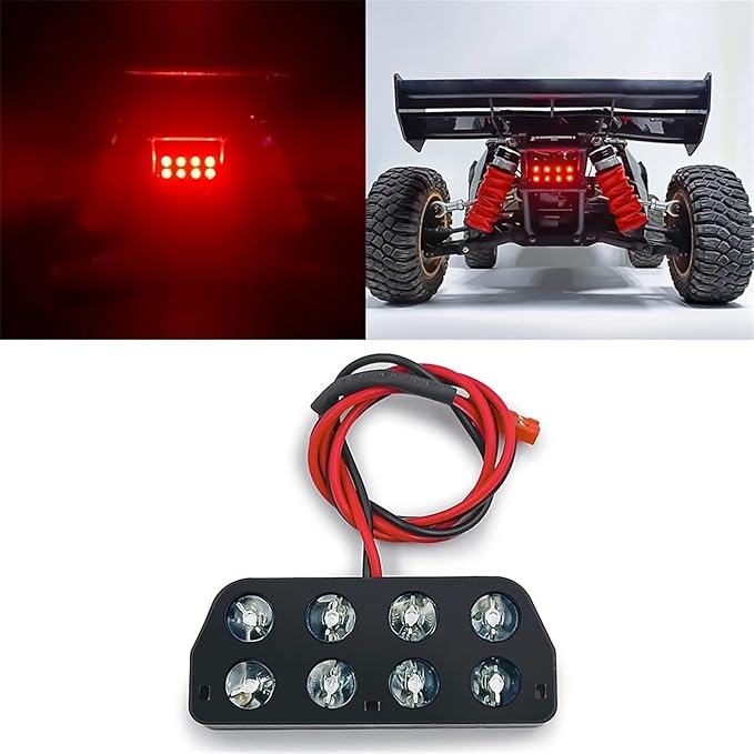 RC Spare Part for 1/5 for DBXL XL 4WD 2.0 4X4 Gas for Buggy RTR Parts RC Car Roof Light Front and Rear Light Taillights RC Car Modified Accessories(Front and Rear Light)