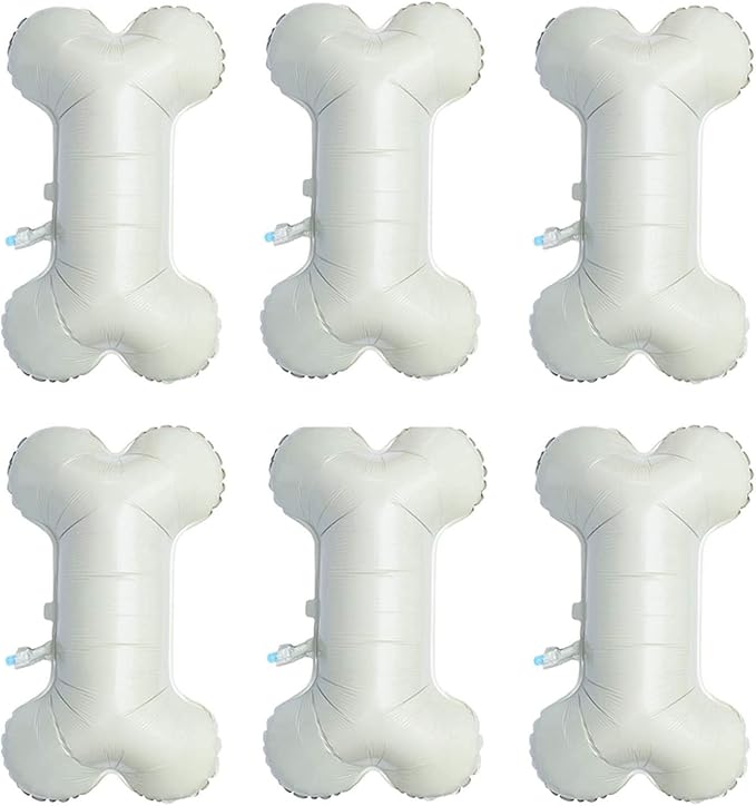 Dog Bone Foil Balloon Pet Bone Mylar Balloons for Baby Shower Party Decoration 6pcs