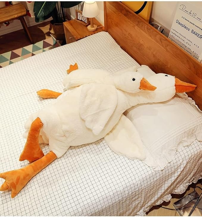 CottonStar Goose Stuffed Animal 35.5 Inch Plush Doll Toy, Cute Duck Plush Cushion Soft Huge Plushies Pillow, Gift for Kids and Friends, White