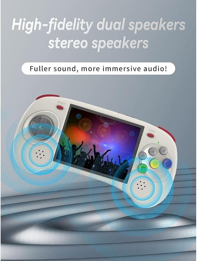 RG ARC D Retro Video Handheld Game Console Linux System RK3566 64Bit Game Player 4’’ IPS Screen with 128 GB, 3500 mAh Battery (Gray)