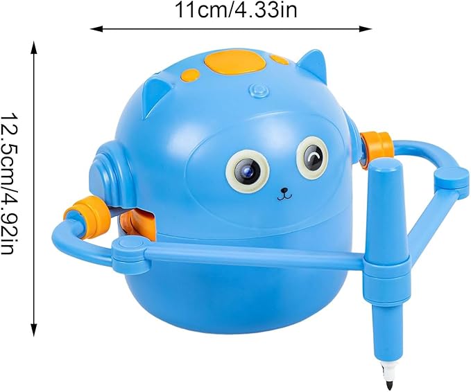 Drawing Robot for Kids, Interactive Kids Drawing Robot, Fun Drawings Robots Toy with Voice 100 Word Cards & 12 Color Pens, Educational Creatively Children Drawings Robots Painting Toy, for Boys Girls