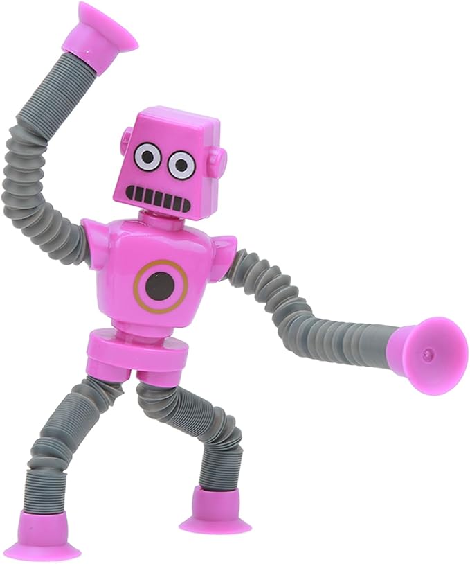 Suction Cup Telescoping Robot Toy, Extendable Arm for Pick and Play, Develops Hand-Eye Coordination, for Kids (Multiple Colors)