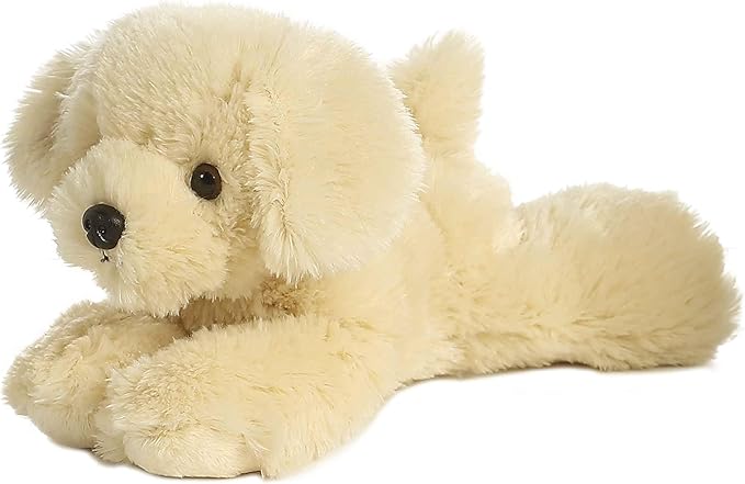 Aurora® Adorable Mini Flopsie™ Bailie™ Stuffed Animal - Mini Companions Ready for Playful Adventures - for Kids All Ages, Toddlers, Adults, and Families - White 8 Inches