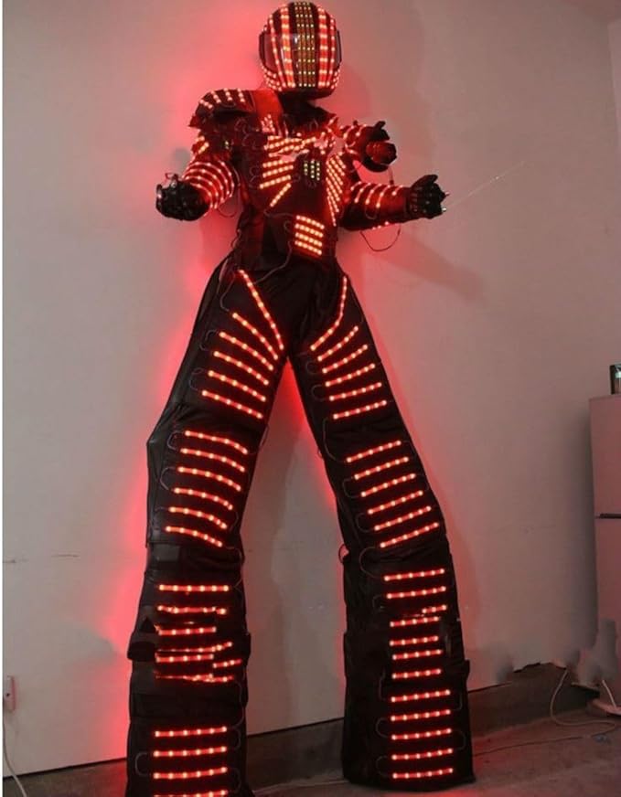 LED Robot Costume Suit Illuminated Party Dance RGB Luminous Armor Bar Light Show Dance LED Night Lights Clothing