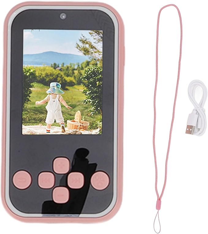 1080P, High Definition 48MP Digital Camera Camera 2.4inch Display Multifunctional Music Player Electronic Books for Child Imagination (Pinkish)